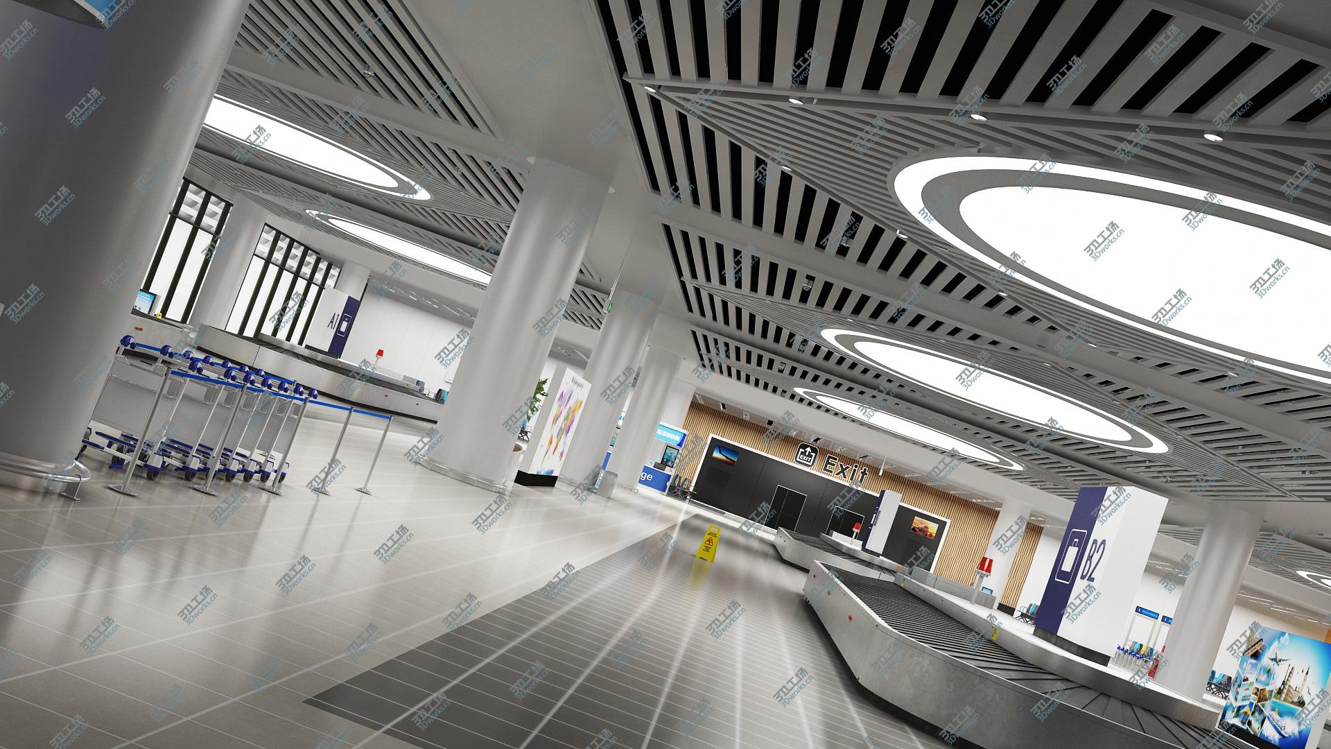 images/goods_img/202104021/3D model Airport Baggage Reclaim Room and Check-in Counter/2.jpg